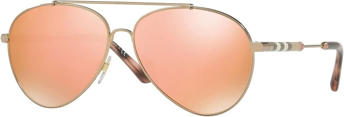 Burberry Sunglasses BE3092Q 12437J 57mm Gold / Rose Gold Mirror Lens