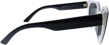 Prada Sunglasses PR24XS YC45S0 52mm Black Ivory / Grey Gradient Lens