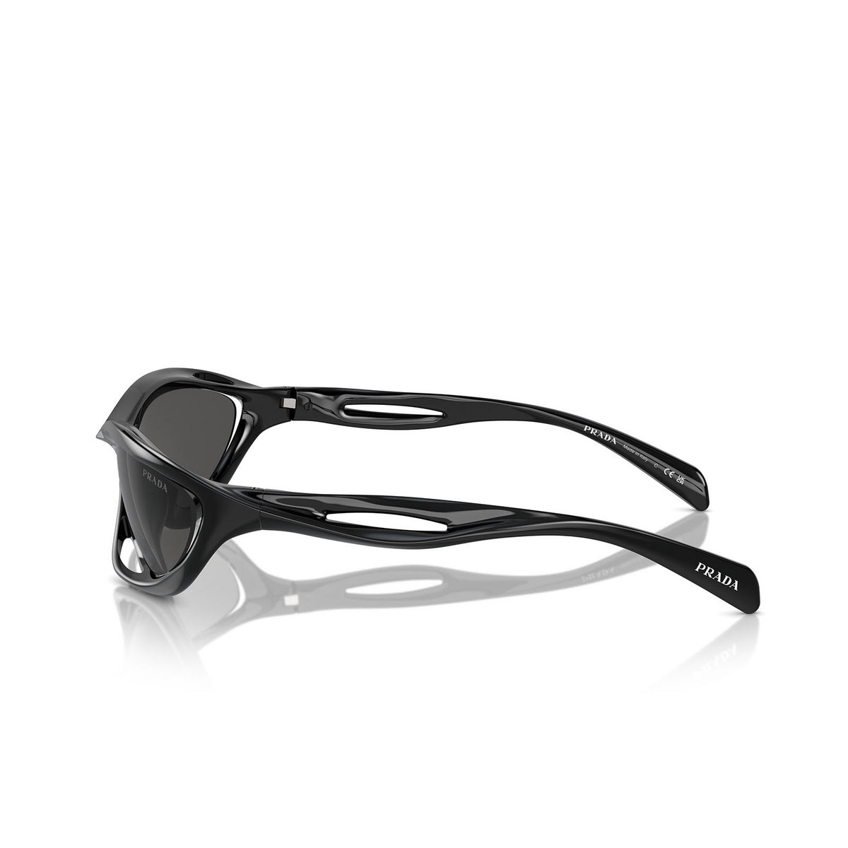 Prada Sunglasses PRA23S 1AB5S0 60mm Black / Dark Grey Lens