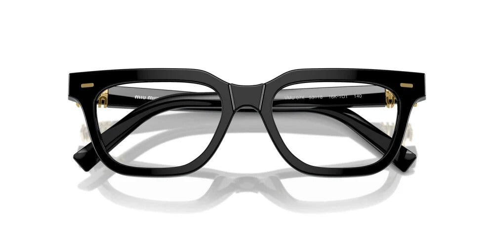 Miu Miu MU07XV 16K101 Eyeglasses 53mm Black / Clear Demo Lens