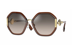 Versace Sunglasses VE4413 53246I 60mm Transparent Brown / Brown Grey Mirror Silver Lens