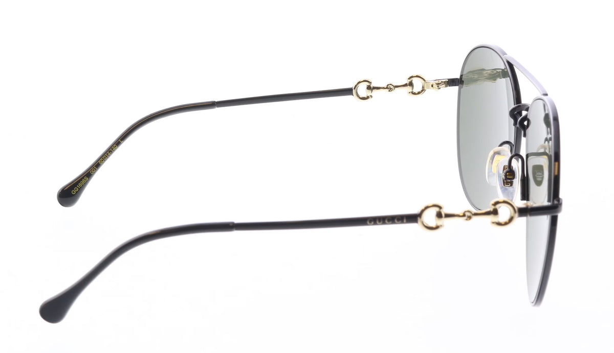 Gucci GG1698S 001 Pilot Sunglasses 60mm Black / Grey Lens