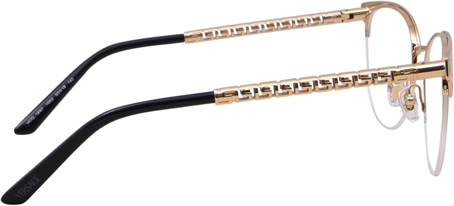 Versace VE1297 1002 Eyeglasses 53mm Gold / Clear Demo Lens