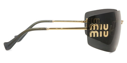 Miu Miu MU54YS 5AK5S0 Sunglasses 80mm Gold / Dark Grey Lens