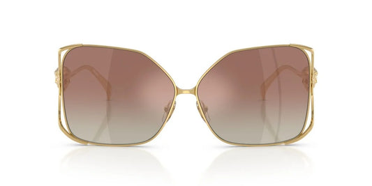 Versace Sunglasses VE2288 1002B8 62mm Gold / Gradient Brown Mirror Silver Lens