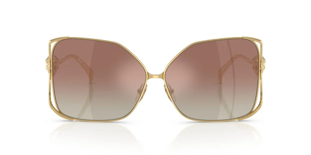 Versace Sunglasses VE2288 1002B8 62mm Gold / Gradient Brown Mirror Silver Lens