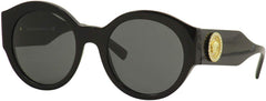 Versace VE4380B GB1/87 54mm Oval Sunglasses Black / Grey Lens [54-22-140]
