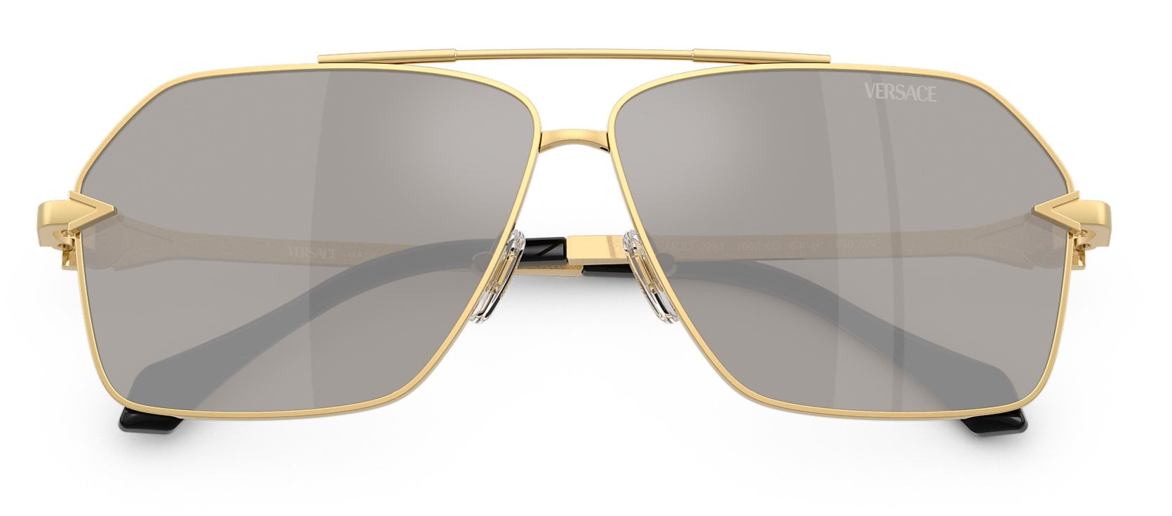 Versace Sunglasses VE2284 10026G 63mm Gold / Light Grey Mirror Silver Lens