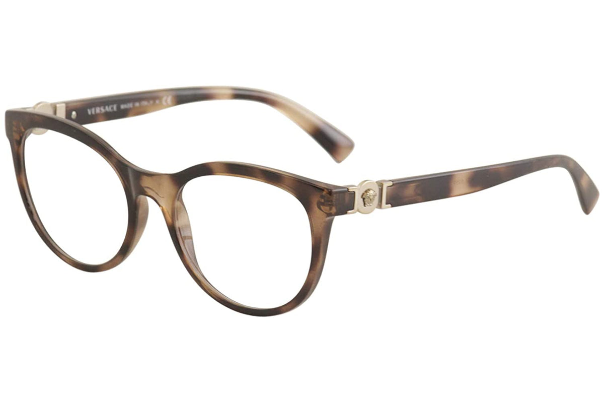 VERSACE Oval Women Eyeglasses VE3247 5259 53mm Pinkish Havana / Demo Lens