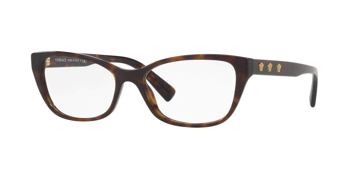 Versace Eyeglasses VE3249 108 54mm Havana / Demo Lens