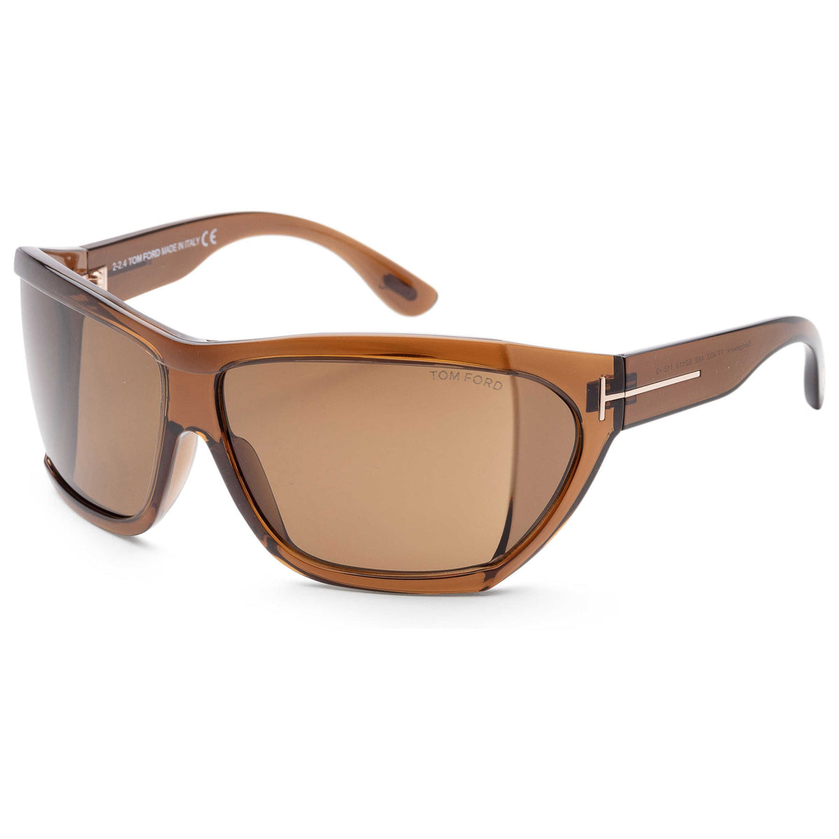 Tom Ford TF0402-01A 48E 57mm Sunglasses Transparent Brown / Brown Solid Lens