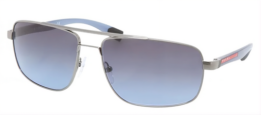 Prada Sport Sunglasses PS55NS 5AV5I1 60mm Gunmetal / Blue Grey Gradient Lens