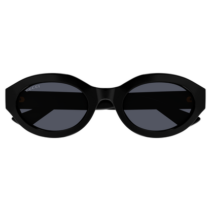 Gucci GG1579S 001 53mm Sunglasses Black / Dark Grey Solid Lens - image 2