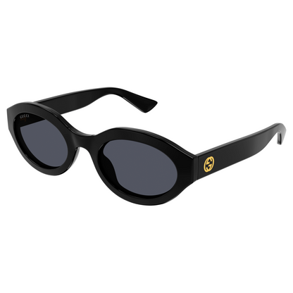 Gucci GG1579S 001 53mm Sunglasses Black / Dark Grey Solid Lens