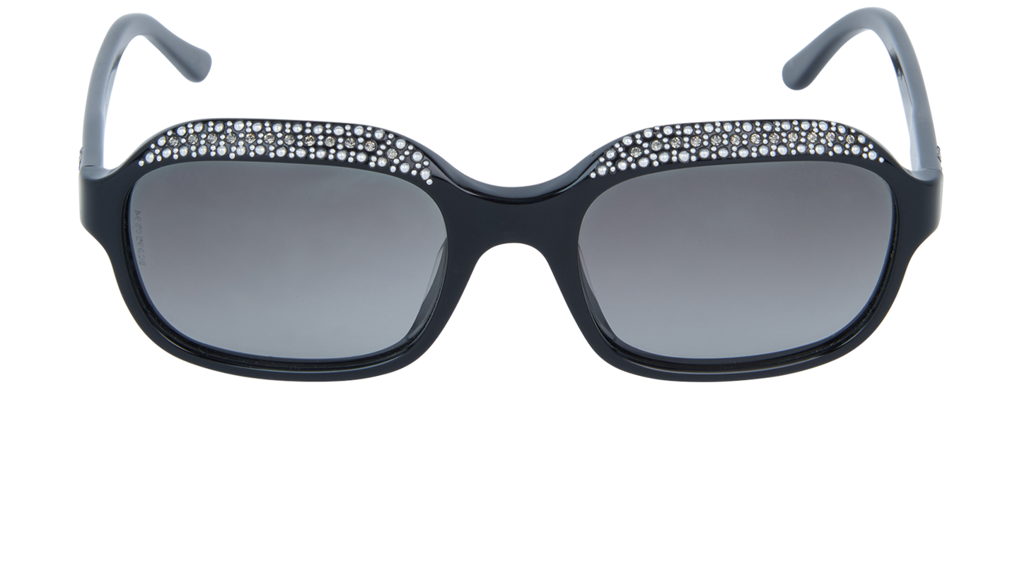 Vintage Chanel Sunglasses CH5133B 501111 49mm Black W Crystals/Grey Gradient Lens - image 2