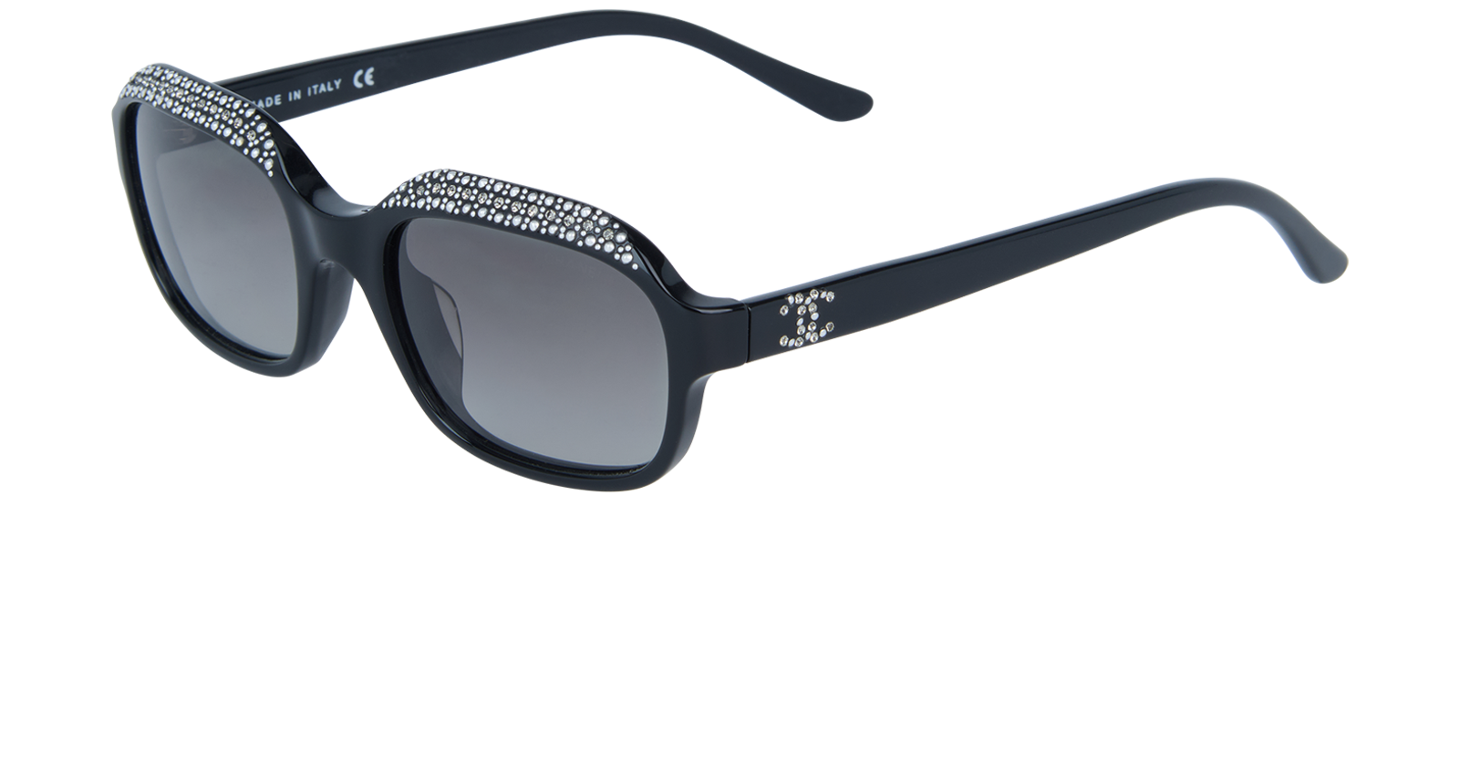Vintage Chanel Sunglasses CH5133B 501111 49mm Black W Crystals/Grey Gradient Lens