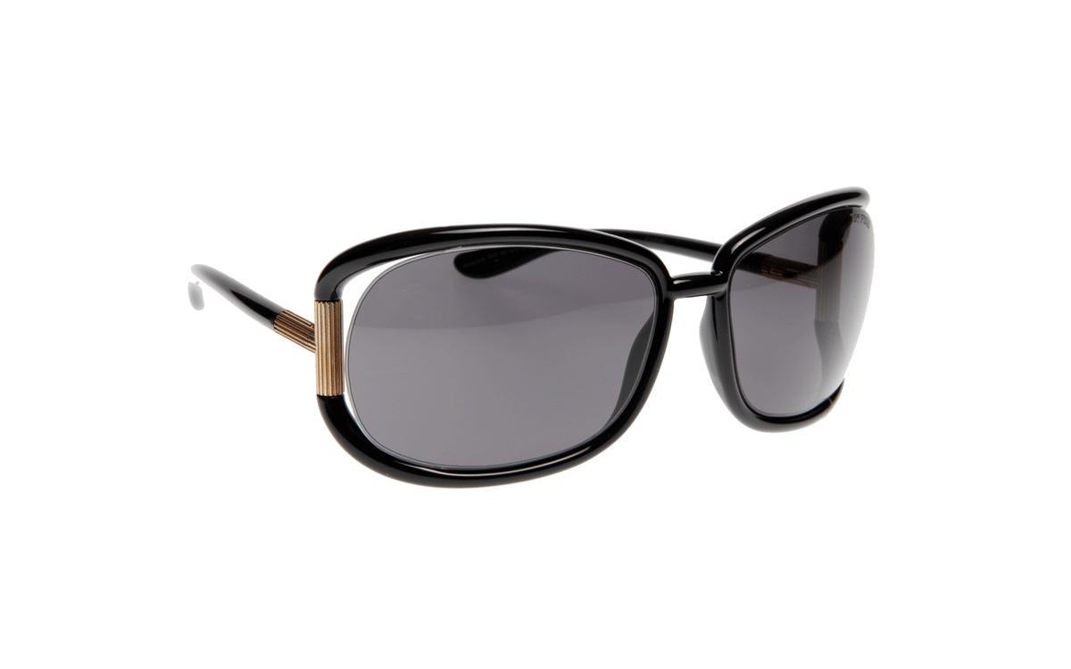 Tom Ford TF77-GENEVIEVE B5 62mm Sunglasses Black / Dark Grey Solid Lens