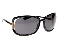 Tom Ford TF77-GENEVIEVE B5 62mm Sunglasses Black / Dark Grey Solid Lens