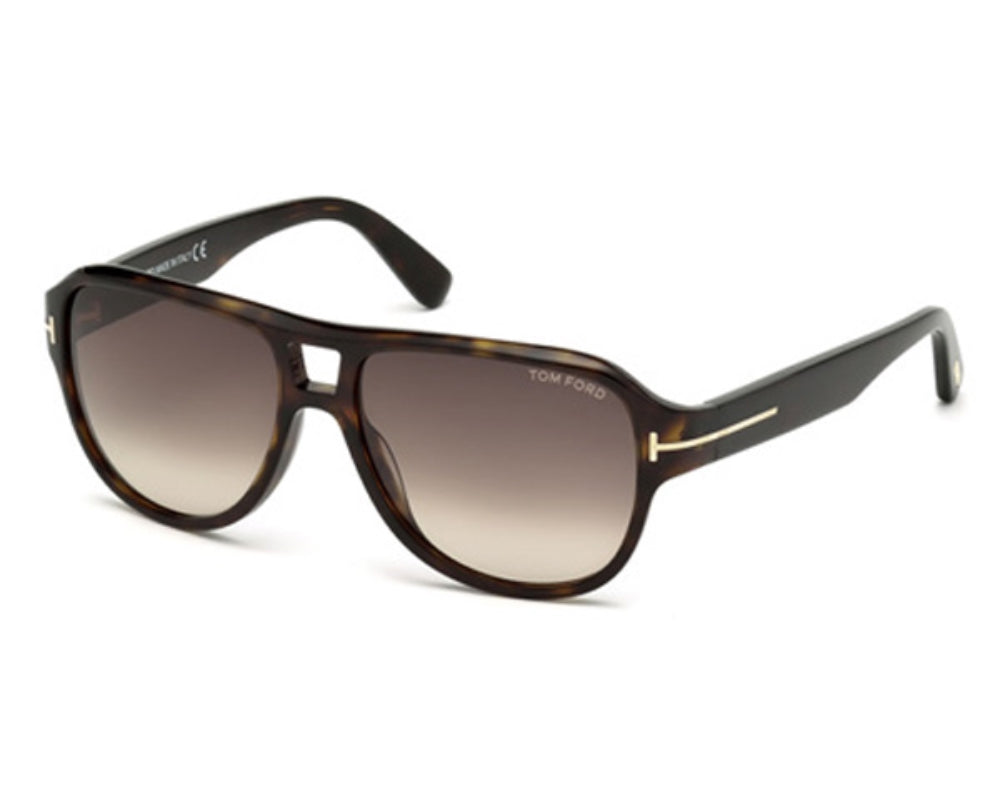 Tom Ford TF446-DYLAN 52K 57mm Sunglasses Havana / Brown Gradient Lens