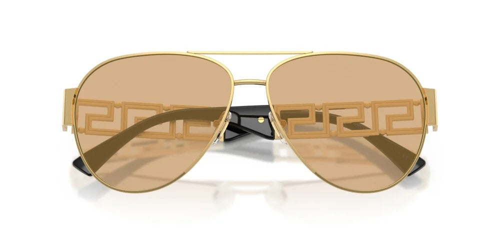 Versace Sunglasses VE2289 1002D8 61mm Gold / Yellow Mirror Silver Internal Lens