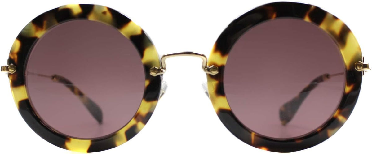 Miu Miu Sunglasses MU13NS 7S00A0 49mm Havana / Pink Red Lens