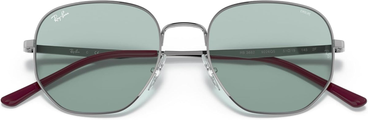 Ray-Ban RB3682 9926Q5 Sunglasses 51mm Gunmetal / Light Blue Photochromic Lens