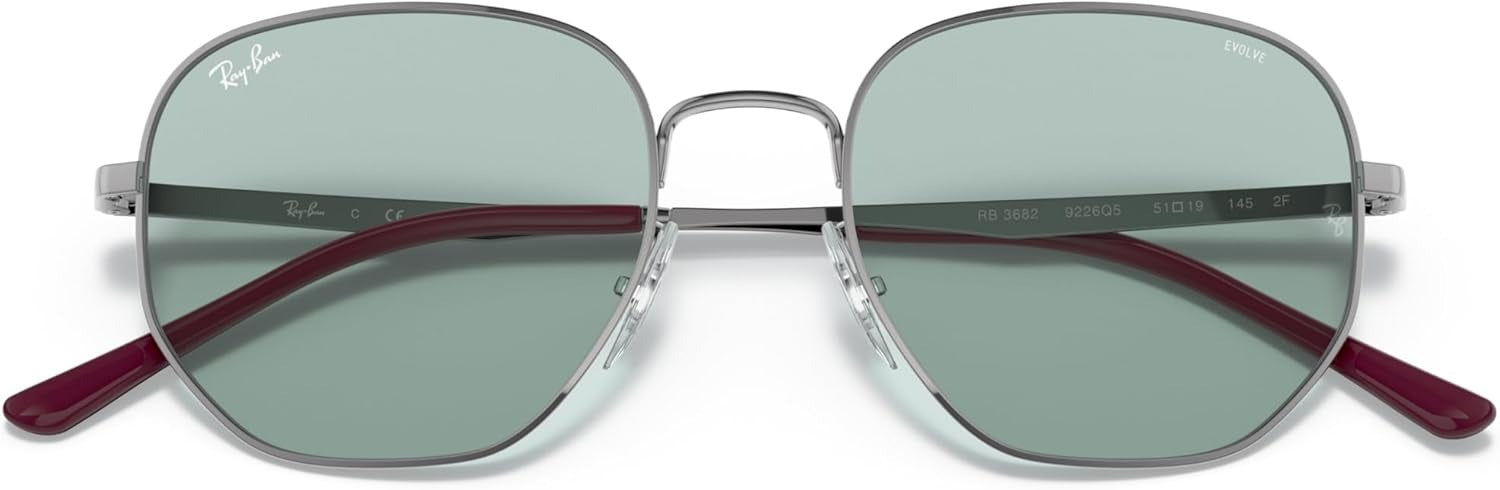 Ray-Ban RB3682 9926Q5 Sunglasses 51mm Gunmetal / Light Blue Photochromic Lens