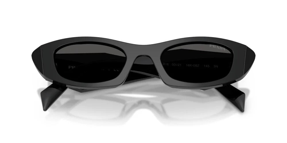 Prada PR B16S 16K08Z Sunglasses 50mm Black / Dark Grey Solid Lens