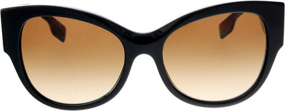 Burberry Sunglasses BE4294 382013 54mm Black-Pattern / Brown Gradient Lens