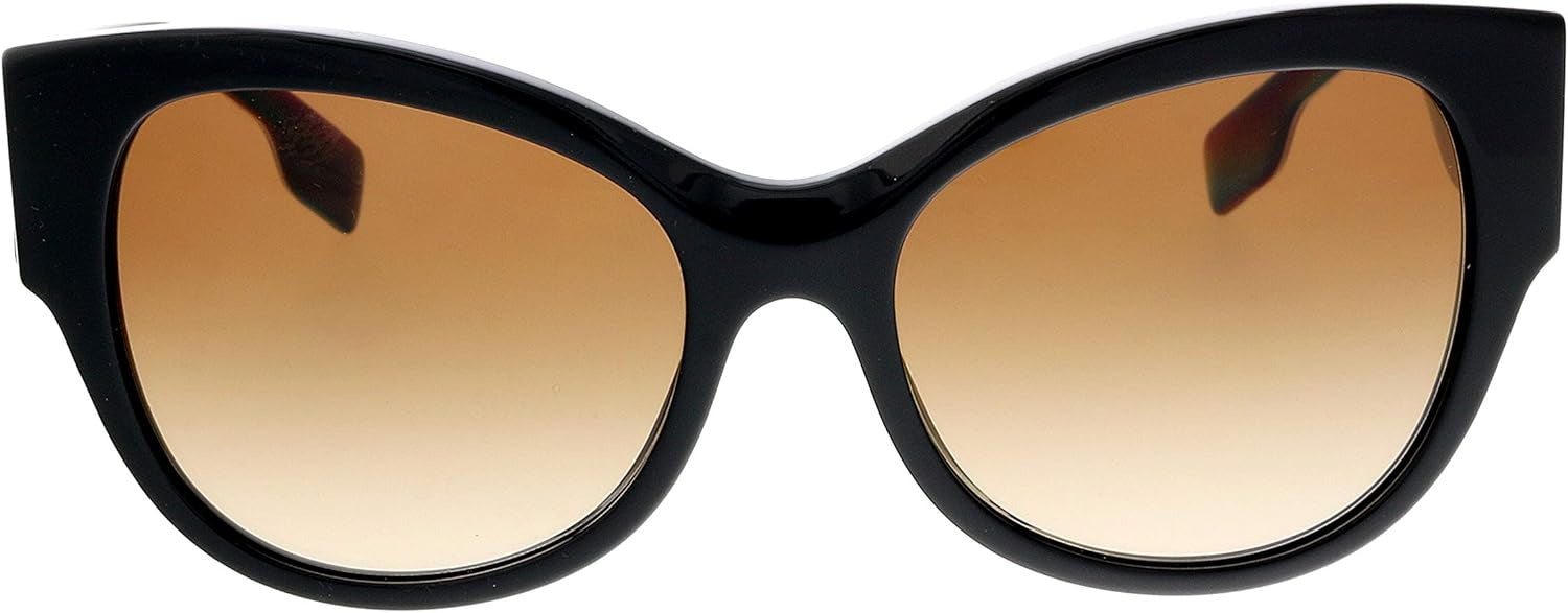 Burberry Sunglasses BE4294 382013 54mm Black-Pattern / Brown Gradient Lens