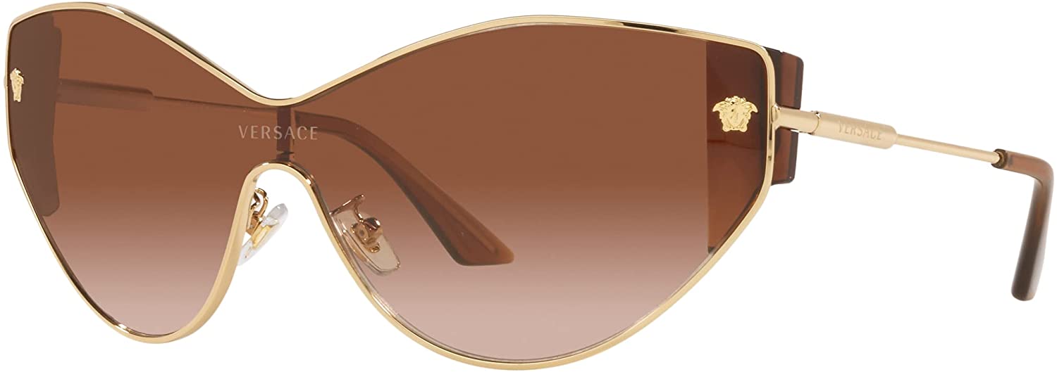Versace VE2239 100213 Sunglasses 47mm Gold / Brown Gradient Lens