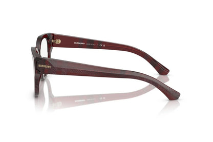 Burberry BE2421F 4115 Eyeglasses 53mm Check Red / Clear Demo Lens