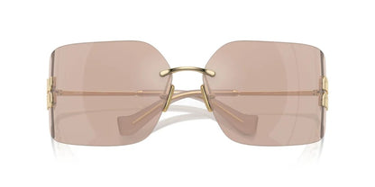 Miu Miu MU54YS ZVN20F Sunglasses Pale Gold / Pink Mirror Lens