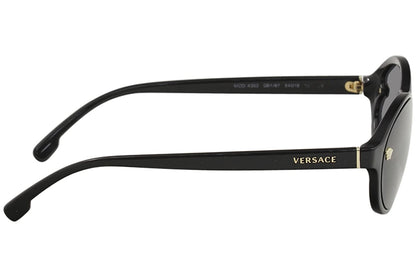 Versace VE4352 GB1/87 Sunglasses 54mm Black-Gold / Grey Lens