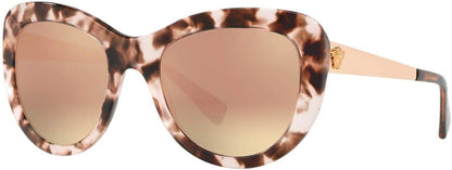 Versace Sunglasses VE4325 52534Z 54mm Pink Havana / Light Pink Mirror Lens