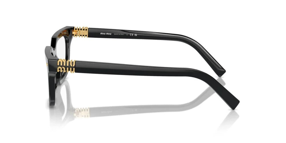 Miu Miu MU07XV 16K101 Eyeglasses 53mm Black / Clear Demo Lens