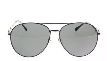 Gucci GG1698S 001 Pilot Sunglasses 60mm Black / Grey Lens