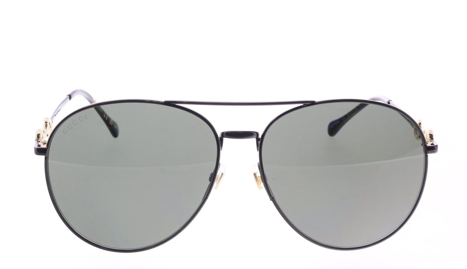 Gucci GG1698S 001 Pilot Sunglasses 60mm Black / Grey Lens