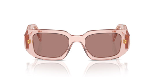 Prada Sunglasses PR17WS 19Q10D 49mm Transparent Peach / Light Brown Lens