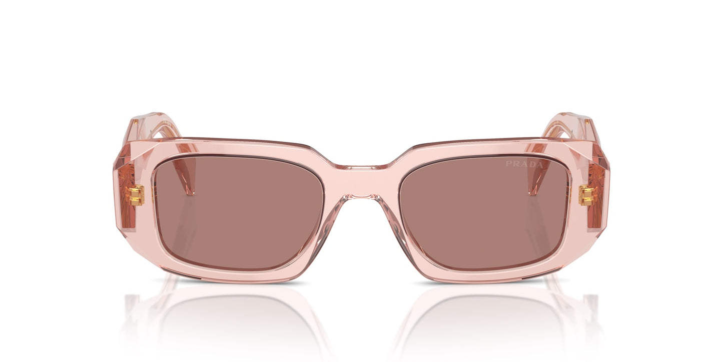 Prada Sunglasses PR17WS 19Q10D 49mm Transparent Peach / Light Brown Lens