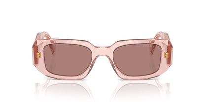 Prada Sunglasses PR17WS 19Q10D 49mm Transparent Peach / Light Brown Lens
