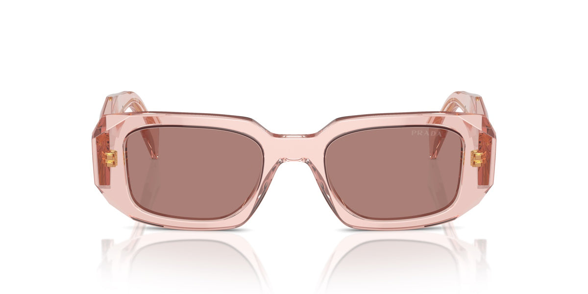 Prada Sunglasses PR17WS 19Q10D 49mm Transparent Peach / Light Brown Lens