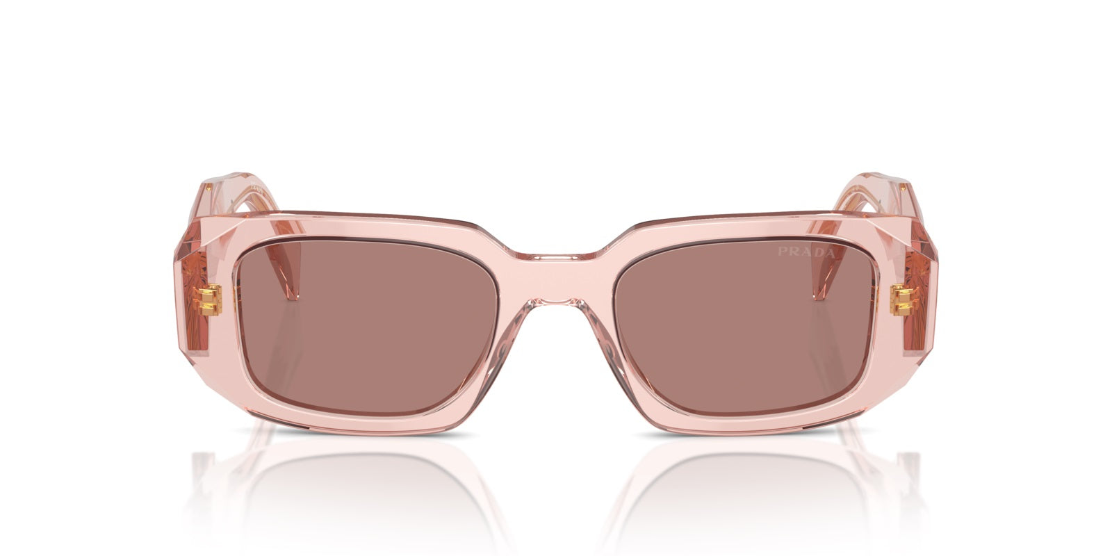 Prada Sunglasses PR17WS 19Q10D 49mm Transparent Peach / Light Brown Lens