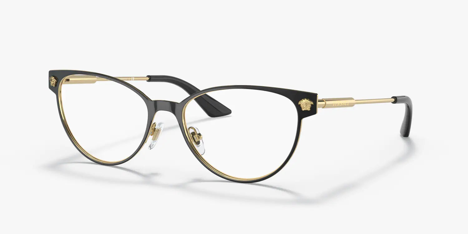 Versace Eyeglasses VE1277 1433 54mm Black Gold / Demo Lens