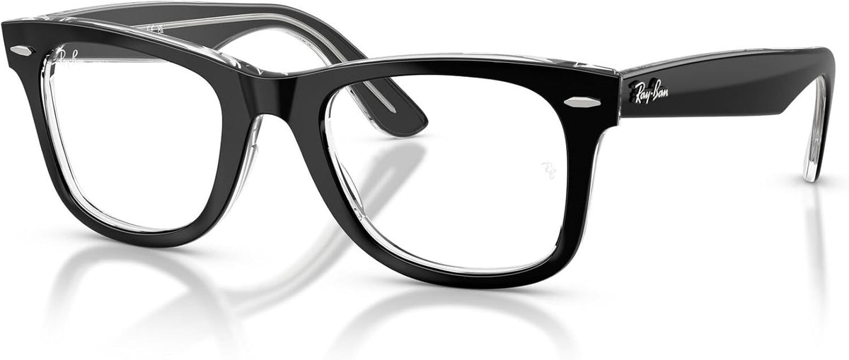 Ray-Ban RX4340V 2034 Eyeglasses 50mm Black On Transparent / Clear Demo Lens