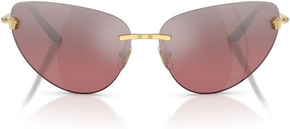 Versace Sunglasses VE2281 10027E 64mm Gold / Pink Mirror Silver Gradient Lens