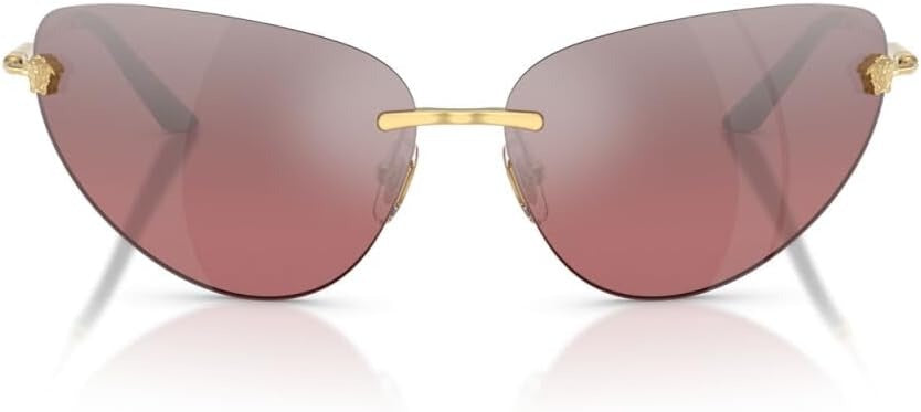 Versace Sunglasses VE2281 10027E 64mm Gold / Pink Mirror Silver Gradient Lens