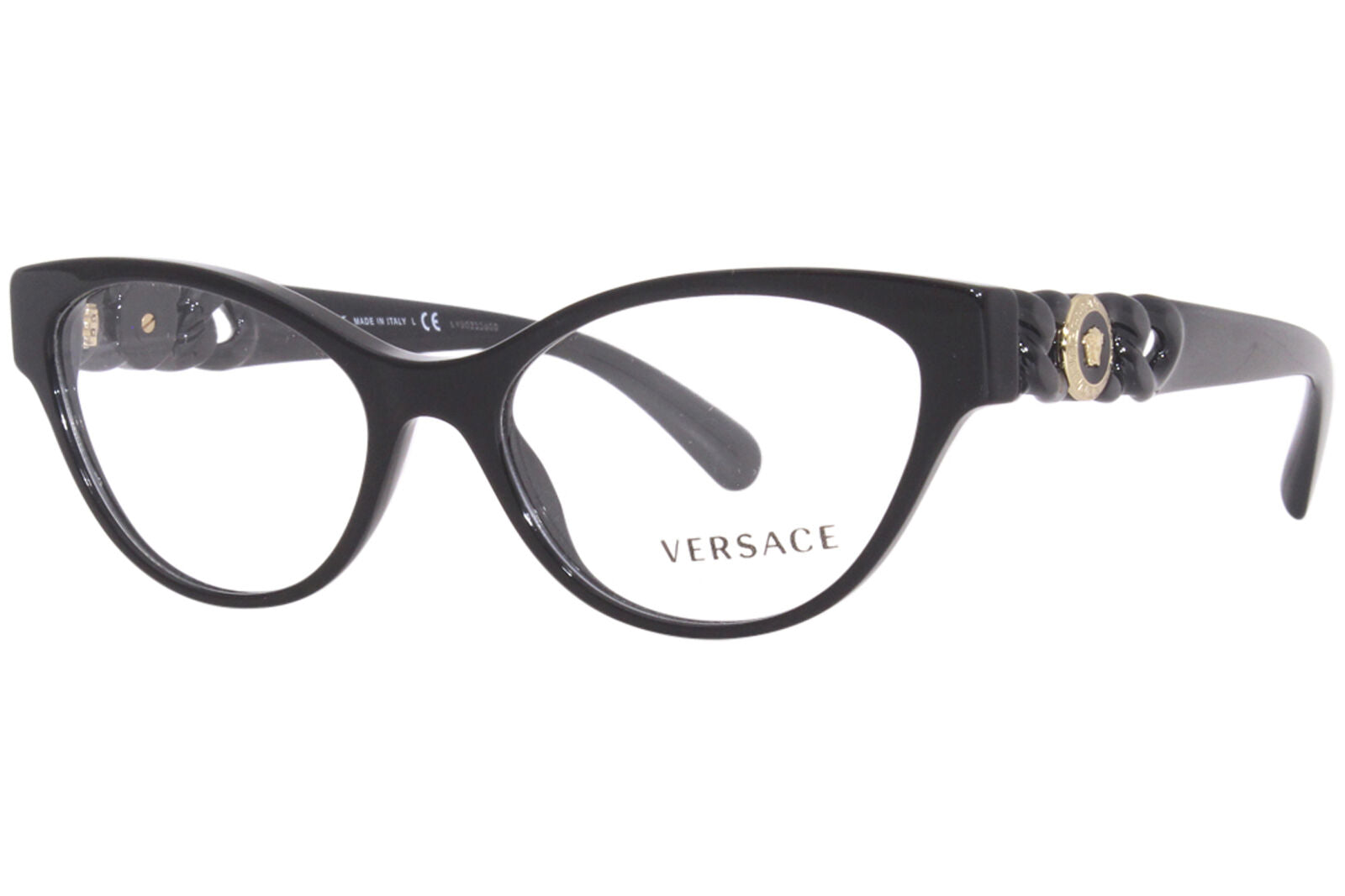 Versace Eyeglasses VE3305 GB1 55mm Black / Demo Lens