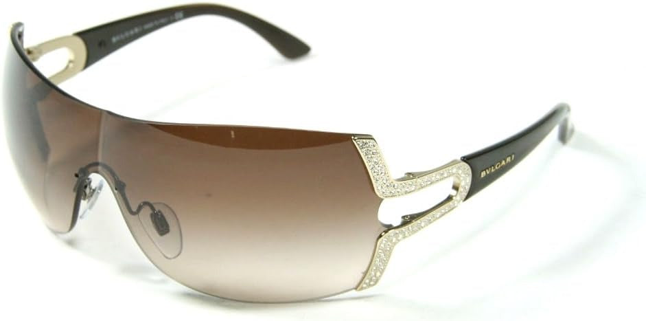 Bvlgari VINTAGE Sunglasses BV6038B 27813 35mm Pale Gold / Brown Gradient Lens