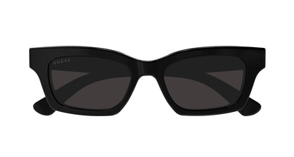 Gucci GG1790S 001 Square Sunglasses 51mm Black / Grey Solid Lens
